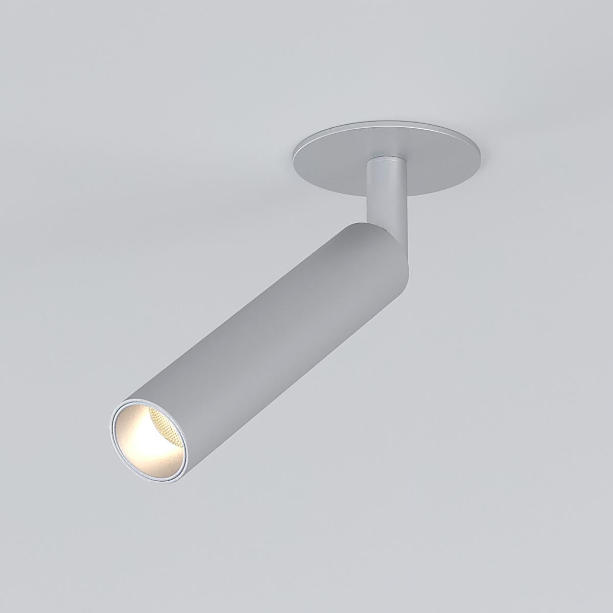 Встраиваемый светодиодный спот Elektrostandard Diffe 25027/Led серебряный a058213